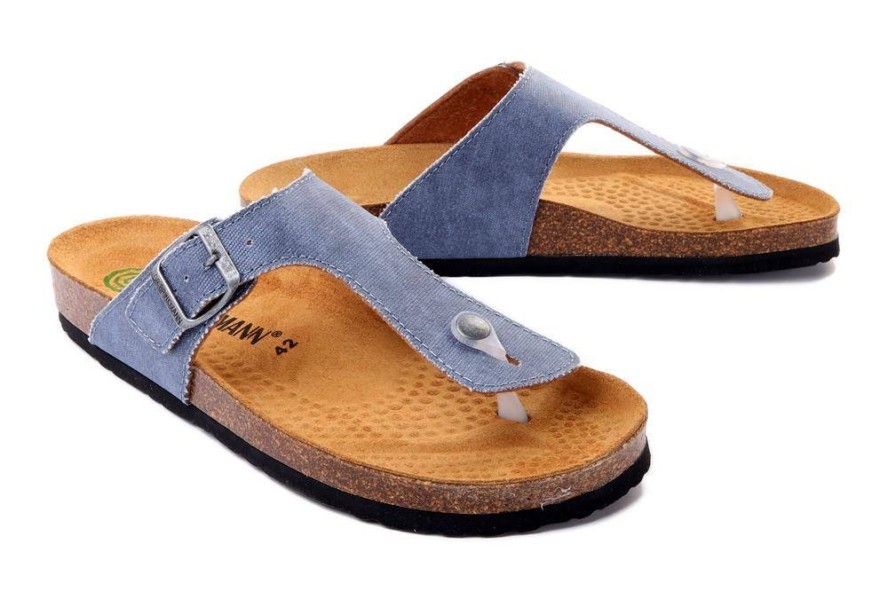 DR. BRINKMANN 600057-51 denim, klapki japonki męskie