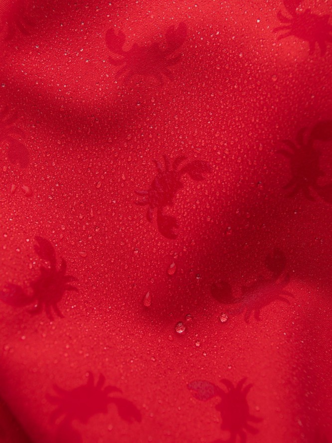 Neonowe szorty męskie kąpielowe z efektem magic print – czerwone V5 OM-SRBS-0147 - XXL