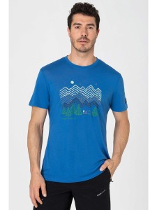 super.natural Koszulka "Camping Nights" w kolorze niebieskim rozmiar: XL