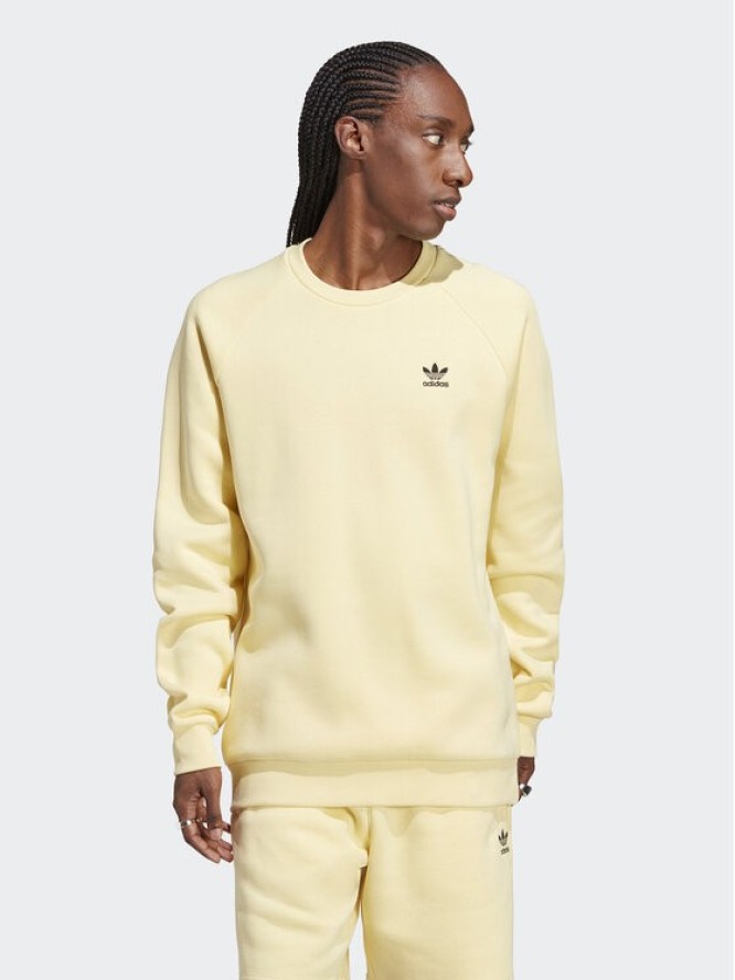 adidas Bluza Trefoil Essentials Crewneck Sweatshirt IA4830 Żółty Regular Fit