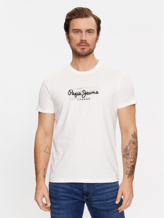 Pepe Jeans T-Shirt Castle PM509204 Biały Regular Fit