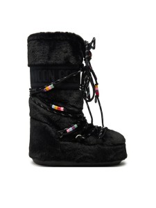 Moon Boot Śniegowce Icon Faux Fur BEADS80D1408990 Czarny