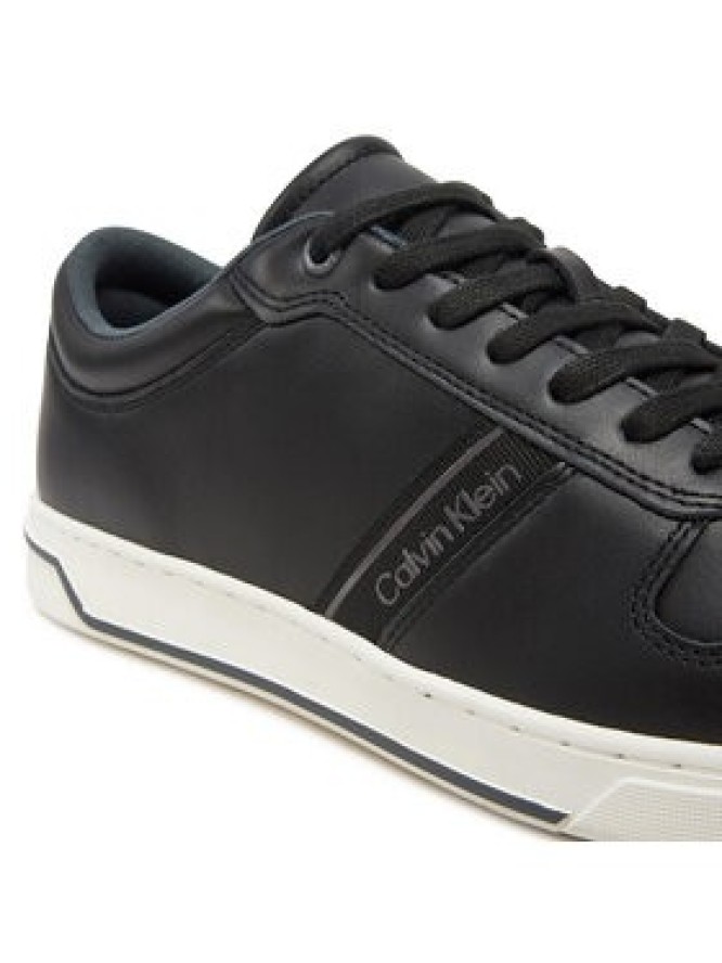 Calvin Klein Sneakersy Low Top Lace Up Logo HM0HM01491 Czarny