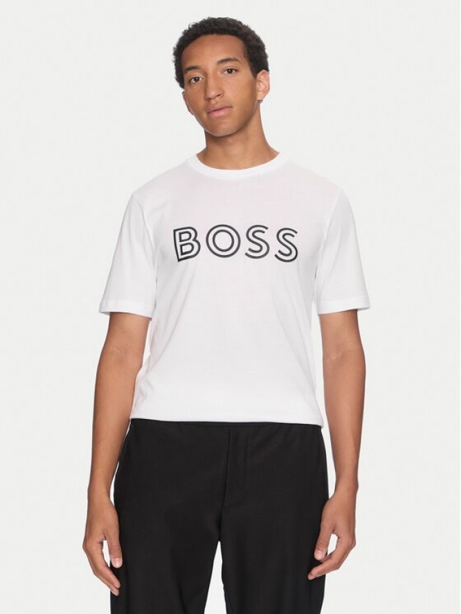 Boss T-Shirt 50519358 Biały Regular Fit