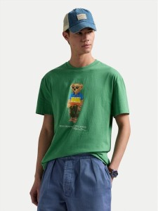 Polo Ralph Lauren T-Shirt 710973138001 Zielony Custom Slim Fit