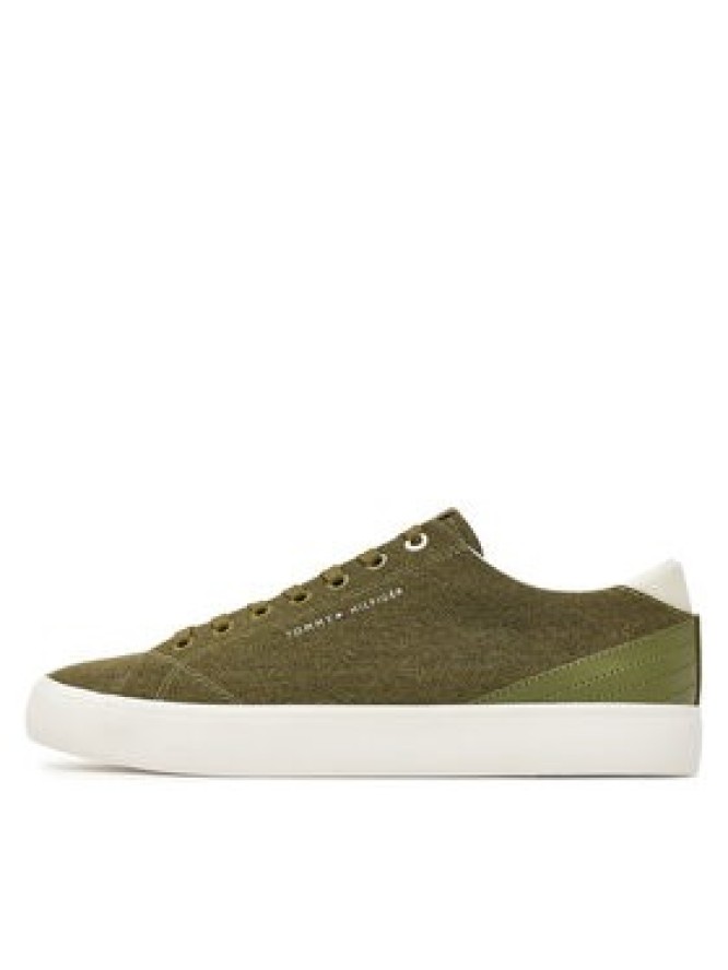 Tommy Hilfiger Tenisówki Th Hi Vulc Low Summer Cvs FM0FM05056 Zielony