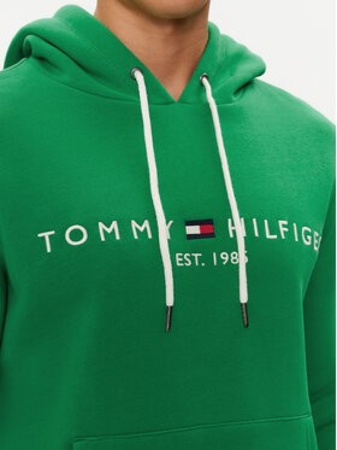 Tommy Hilfiger Bluza Logo MW0MW11599 Zielony Regular Fit