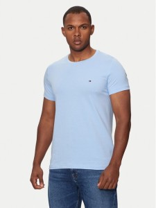 Tommy Hilfiger T-Shirt MW0MW10800 Błękitny Slim Fit