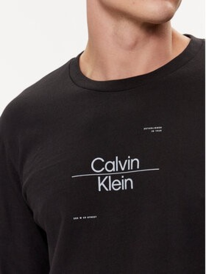 Calvin Klein Longsleeve Line Logo K10K112483 Czarny Regular Fit