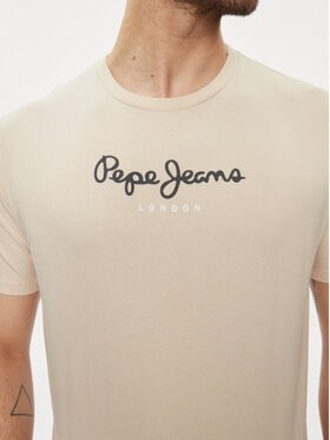 Pepe Jeans T-Shirt Eggo N PM508208 Beżowy Regular Fit