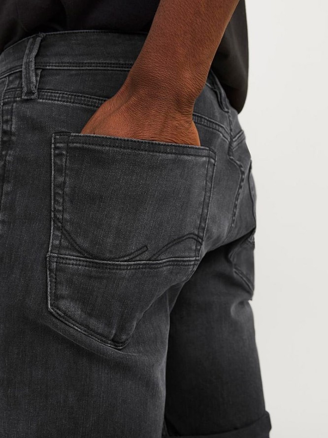 Jack & Jones Szorty dżinsowe w kolorze antracytowym rozmiar: S