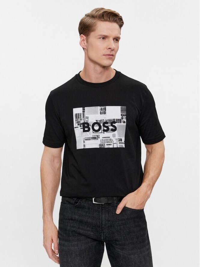 Boss T-Shirt Teeheavyboss 50510009 Czarny Regular Fit