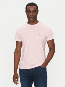 Lacoste T-Shirt TH6709 Różowy Regular Fit