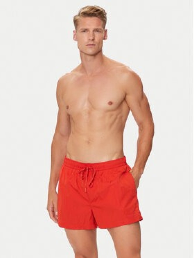 Calvin Klein Swimwear Szorty kąpielowe KM0KM01048 Czerwony Regular Fit