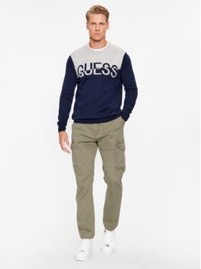 Guess Sweter M3BR09 Z3052 Granatowy Regular Fit