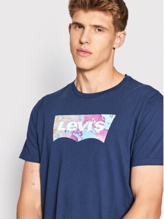 Levi's® T-Shirt Graphic Crewneck 22491-0454 Granatowy Regular Fit