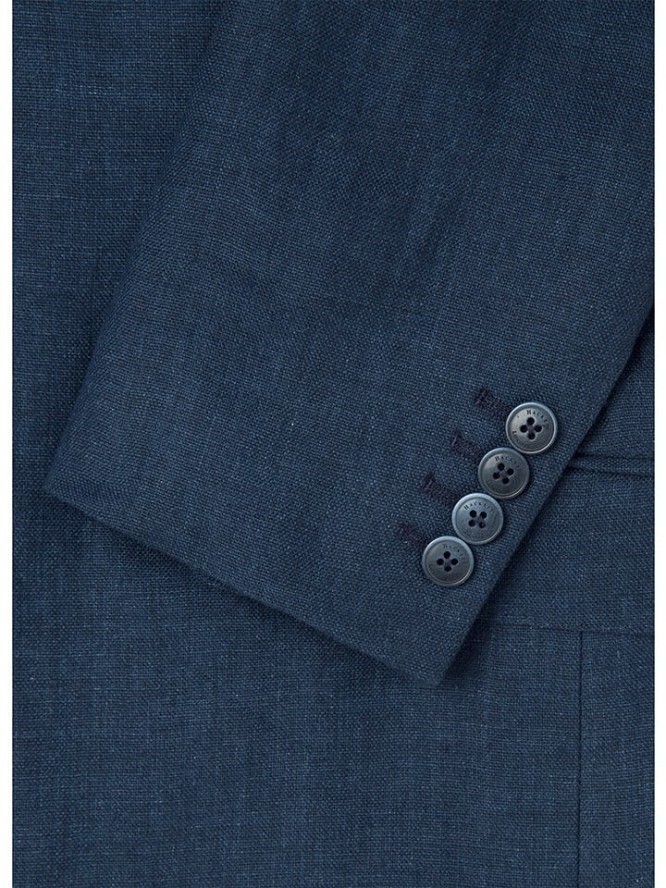 Hackett London Lniany blezer w kolorze granatowym rozmiar: 48