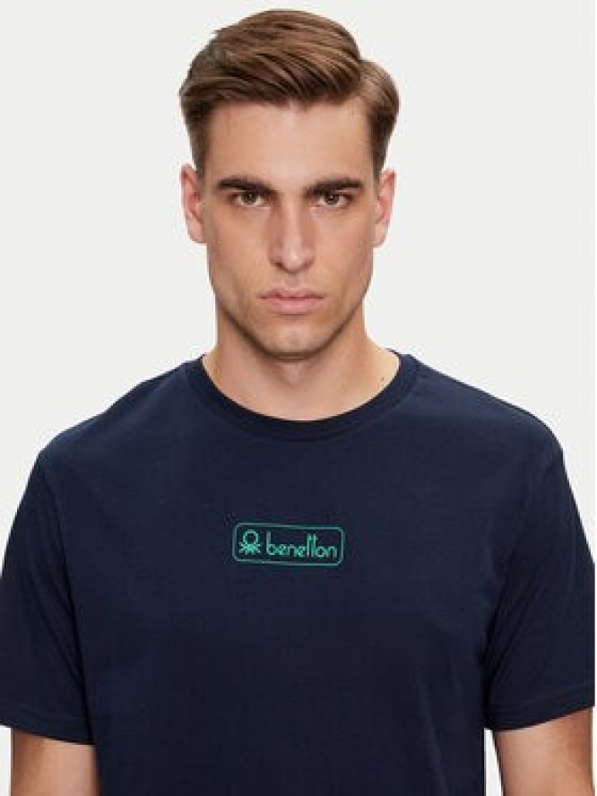 United Colors Of Benetton T-Shirt 3I1XU1096 Granatowy Regular Fit