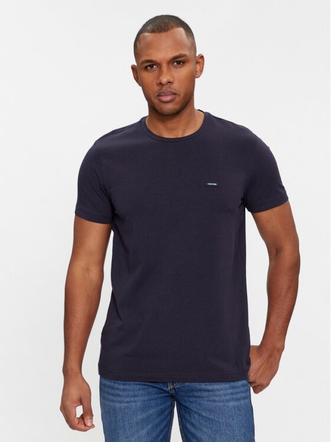 Calvin Klein T-Shirt K10K112724 Granatowy Slim Fit