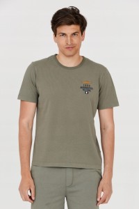 AERONAUTICA MILITARE Zielony t-shirt męski