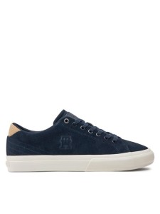 Tommy Hilfiger Sneakersy Th Vulc Street Low Suede FM0FM04590 Granatowy