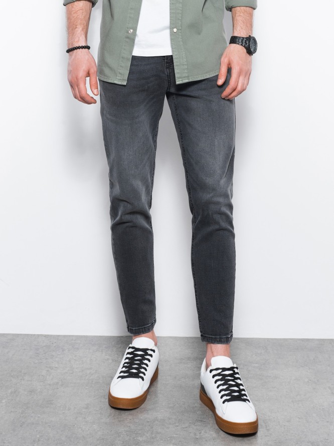 Spodnie męskie jeansowe SLIM FIT - czarne V3 P1077 - L