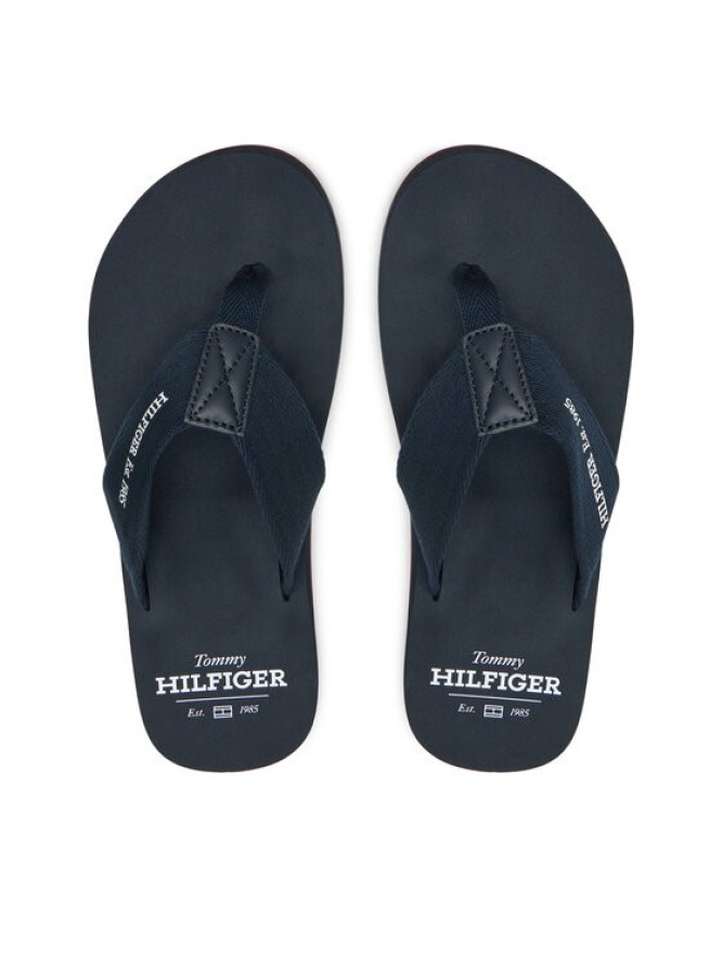 Tommy Hilfiger Japonki Hilfiger 85 Beach Sandal FM0FM05339 Granatowy