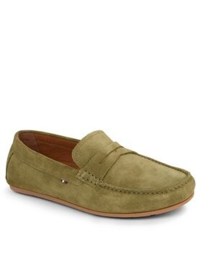 Tommy Hilfiger Mokasyny Casual Hilfiger Suede Driver FM0FM04998 Khaki