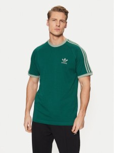 adidas T-Shirt adicolor Classics 3-Stripes JN7017 Zielony Slim Fit