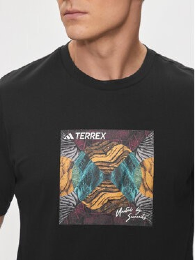 adidas T-Shirt Terrex Graphic United By Summits IR5739 Czarny Regular Fit