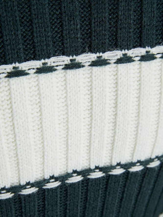 Jack & Jones Sweter "Luca" w kolorze morsko-białym rozmiar: XXL