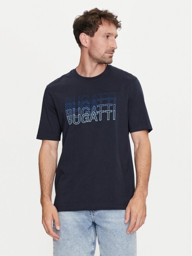 Bugatti T-Shirt 8350 55042A Granatowy Modern Fit