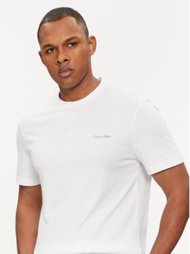 Calvin Klein T-Shirt Angled Back Logo K10K112495 Biały Regular Fit