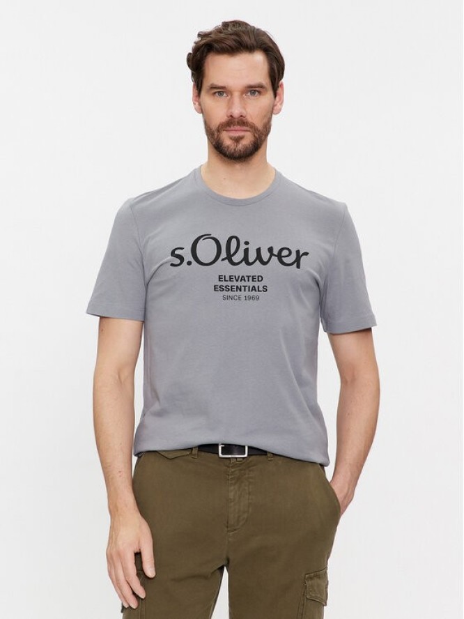 s.Oliver T-Shirt 2139909 Szary Regular Fit