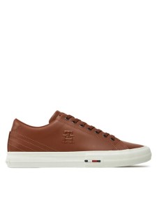 Tommy Hilfiger Sneakersy Hi Vulc Street Patch Lth Luxe FM0FM05203 Brązowy