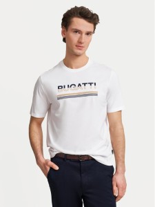 Bugatti T-Shirt 8350-65041B Biały Regular Fit