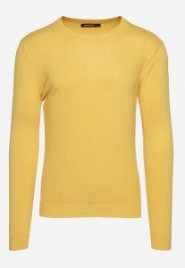 Żółty Sweter z Długim Rękawem Cimandrou