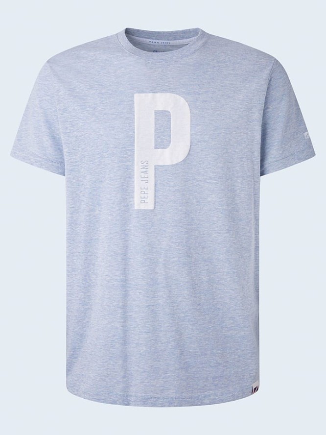 Pepe Jeans FOOTWEAR Koszulka w kolorze błękitno-białym rozmiar: XL