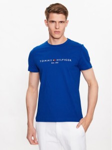 Tommy Hilfiger T-Shirt Logo MW0MW11797 Granatowy Slim Fit