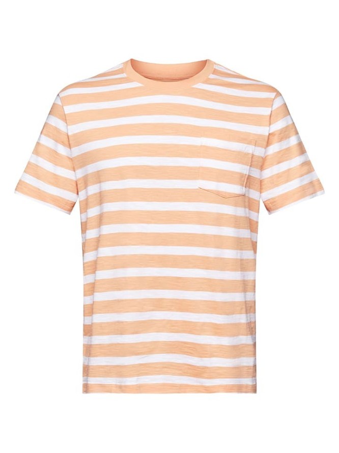 ESPRIT Koszulka w kolorze pomarańczowo-białym rozmiar: M