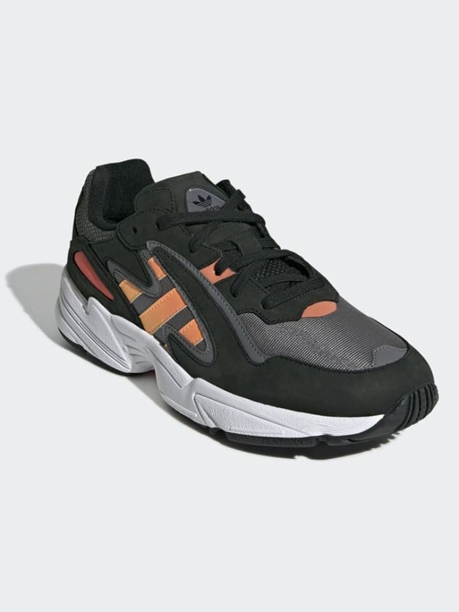 adidas Skórzane sneakersy "Yung-96" w kolorze czarno-pomarańczowym rozmiar: 40