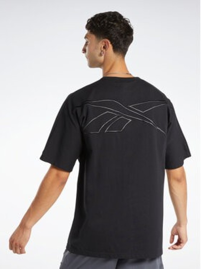 Reebok T-Shirt Basketball Heavyweight Pocket HU2012 Czarny Oversize