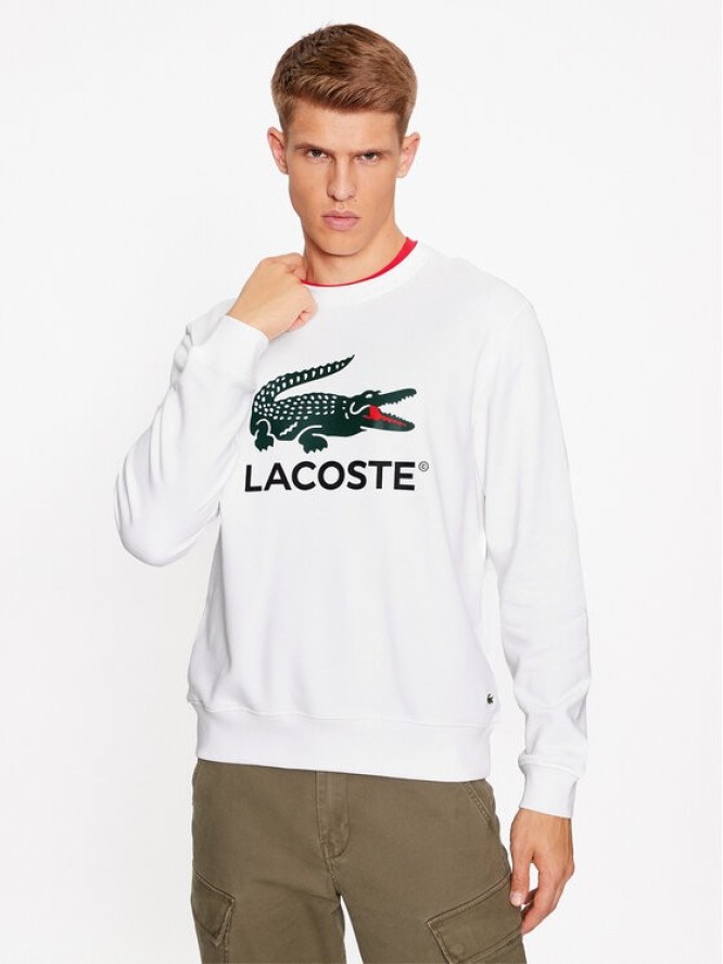 Lacoste Bluza SH1281 Biały Regular Fit