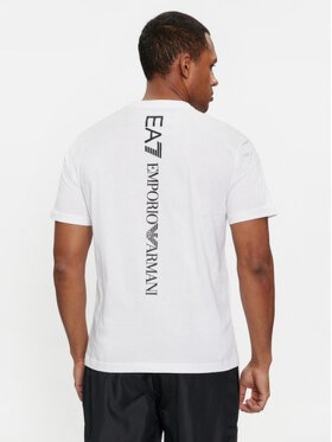 EA7 Emporio Armani T-Shirt 8NPT18 PJ02Z 1100 Biały Regular Fit
