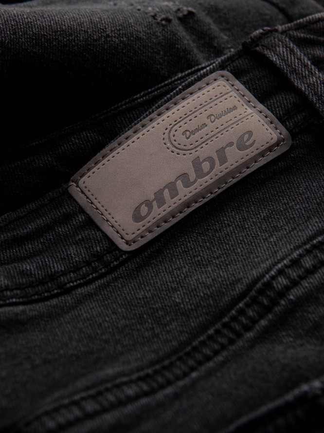 Spodnie męskie jeansowe SKINNY FIT - czarne P1060 - XXL
