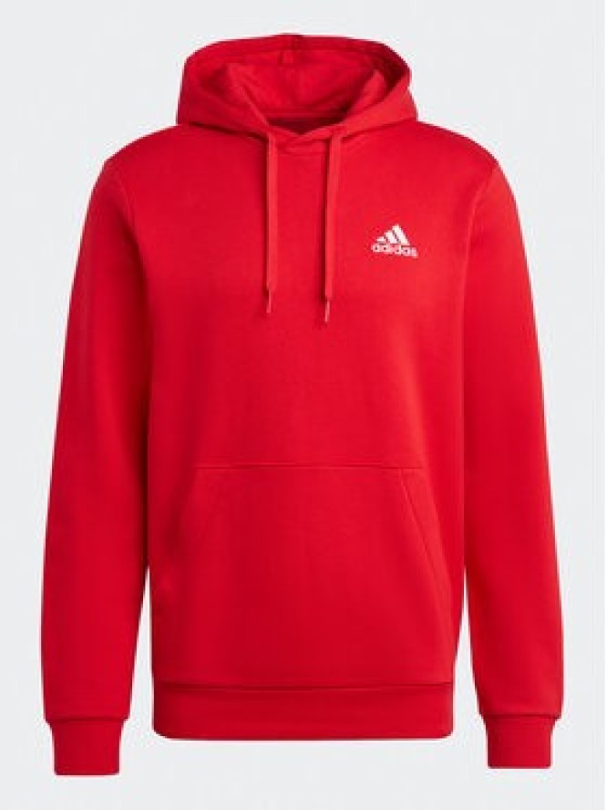 adidas Bluza Essentials Fleece Hoodie H47018 Czerwony Regular Fit