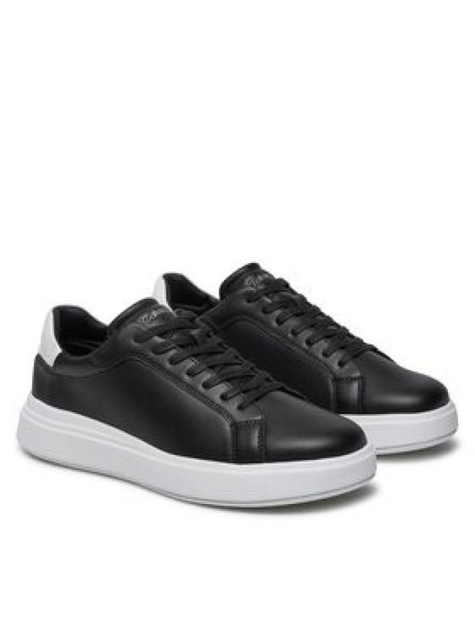 Calvin Klein Sneakersy Low Top Lace Up Lth HM0HM01016 Czarny