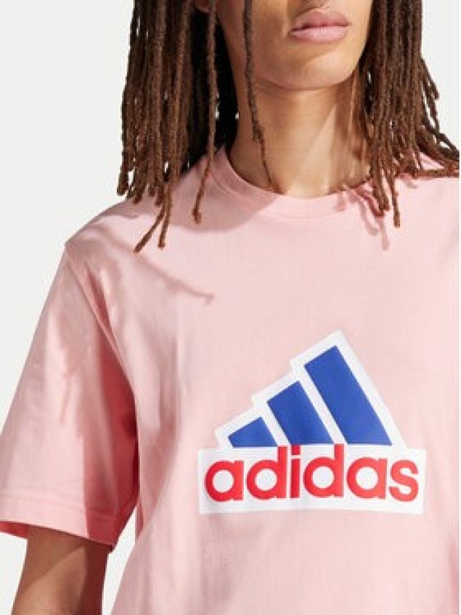 adidas T-Shirt Future Icons Badge of Sport IS8342 Różowy Loose Fit