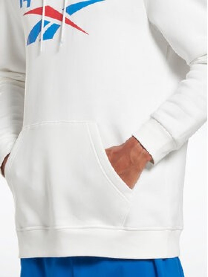 Reebok Bluza Identity Stacked Logo H54805 Biały Regular Fit