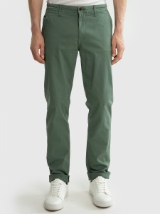 Spodnie chinosy męskie zielone Hektor 303